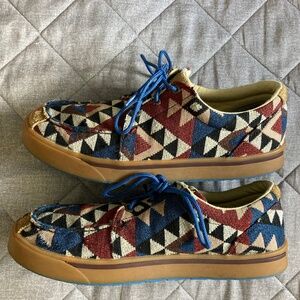 Twisted X Hooey Canvas Lopers Sneakers Men’s 11 Western Aztec Lace Up MHYC006